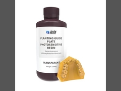 Impresión 3D dental con adhesivo de soporte ortodóntico transparente, material de resina UV